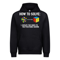 Black youth rubiks cube rotate the sides to the position shown cube Urban Hoodie - DesigneFamous