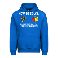 Cobalt youth rubiks cube rotate the sides to the position shown cube Urban Hoodie - DesigneFamous