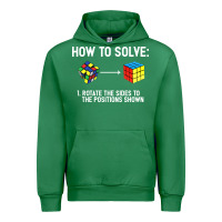 Emerald youth rubiks cube rotate the sides to the position shown cube Urban Hoodie - DesigneFamous