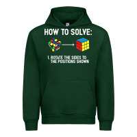 Forest Green youth rubiks cube rotate the sides to the position shown cube Urban Hoodie - DesigneFamous