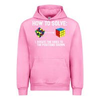 Fuchsia Pink youth rubiks cube rotate the sides to the position shown cube Urban Hoodie - DesigneFamous