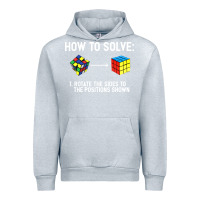 Heather Grey youth rubiks cube rotate the sides to the position shown cube Urban Hoodie - DesigneFamous