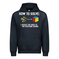 Navy youth rubiks cube rotate the sides to the position shown cube Urban Hoodie - DesigneFamous