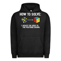 Pigment Black youth rubiks cube rotate the sides to the position shown cube Urban Hoodie - DesigneFamous