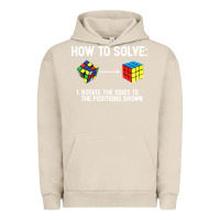 Pigment French Oak youth rubiks cube rotate the sides to the position shown cube Urban Hoodie - DesigneFamous