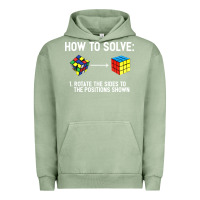 Pigment Oil Green youth rubiks cube rotate the sides to the position shown cube Urban Hoodie - DesigneFamous