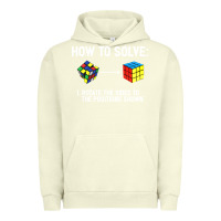 Pigment Pistachio youth rubiks cube rotate the sides to the position shown cube Urban Hoodie - DesigneFamous