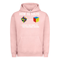 Pigment Salmon youth rubiks cube rotate the sides to the position shown cube Urban Hoodie - DesigneFamous