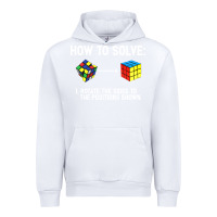 White youth rubiks cube rotate the sides to the position shown cube Urban Hoodie - DesigneFamous
