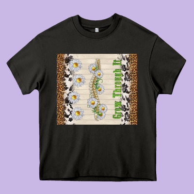 Grow Through It Heavy Core Tee Designed By Tumblerdesignbyshophia