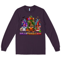 Plum happy hallothanksmas Long Sleeve Tee - FaDigitalArtStudio