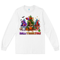 White happy hallothanksmas Long Sleeve Tee - FaDigitalArtStudio