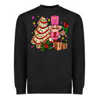 Black christmas tree cake and nutcracker with gifts ado Heavyweight Sweatshirt - AdoDesignShop
