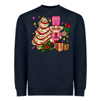 Navy christmas tree cake and nutcracker with gifts ado Heavyweight Sweatshirt - AdoDesignShop