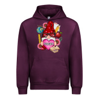 Mauve Wine valentines day teacher gnome Urban Hoodie - RanaPortraitStore