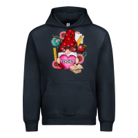 Navy valentines day teacher gnome Urban Hoodie - RanaPortraitStore