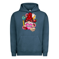 Pigment Midnight Navy valentines day teacher gnome Urban Hoodie - RanaPortraitStore