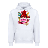 White valentines day teacher gnome Urban Hoodie - RanaPortraitStore