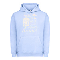 Pigment Grape Ice just a girl who loves anime Urban Hoodie - DesigneFamous
