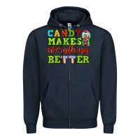 Navy candy makes everything better Zipper Hoodie - AdoDesignShop
