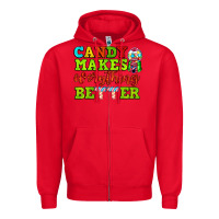 Red candy makes everything better Zipper Hoodie - AdoDesignShop