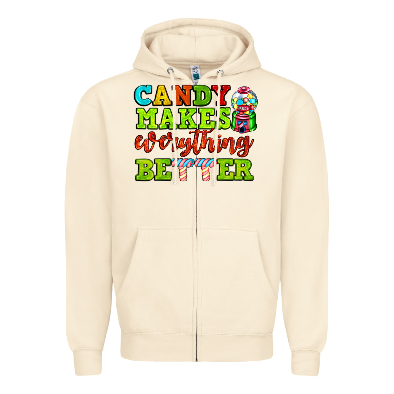 Candy Makes Everything Better Zipper Hoodie by AdoDesignShop | Teevron
