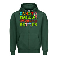 Sports Green candy makes everything better Zipper Hoodie - AdoDesignShop