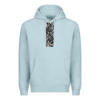 Blue Mist Zebra Premium Hoodie - LillyAllenDesigns