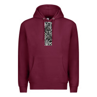 Burgundy Zebra Premium Hoodie - LillyAllenDesigns