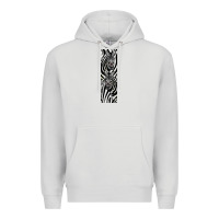 Dove Grey Zebra Premium Hoodie - LillyAllenDesigns