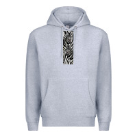 Heather Grey Zebra Premium Hoodie - LillyAllenDesigns