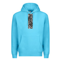 Ocean Blue Zebra Premium Hoodie - LillyAllenDesigns