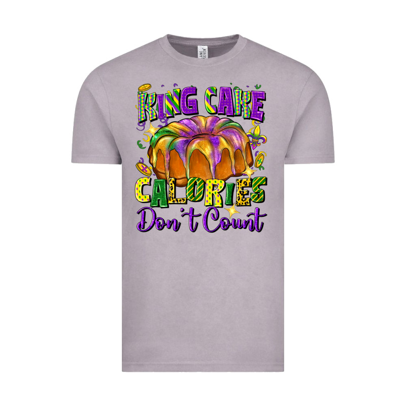 King Cake Calories Don't Count Vintage Tee by FaDigitalArtStudio | Teevron