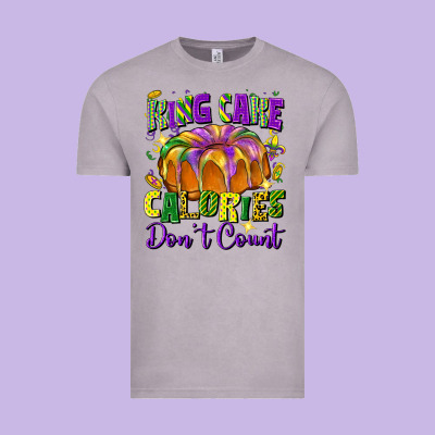 King Cake Calories Don't Count Vintage Tee Designed By Fadigitalartstudio
