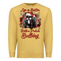 Antique Gold christmas life is better with a french bulldog Premium Sweatshirt - JahusDesignShop