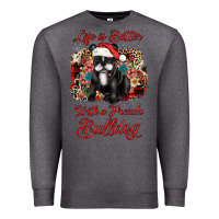 Charcoal Heather christmas life is better with a french bulldog Premium Sweatshirt - JahusDesignShop