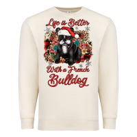 Sandshell christmas life is better with a french bulldog Premium Sweatshirt - JahusDesignShop