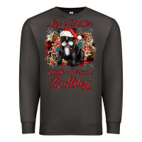 Smoke christmas life is better with a french bulldog Premium Sweatshirt - JahusDesignShop