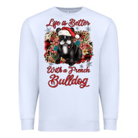 White christmas life is better with a french bulldog Premium Sweatshirt - JahusDesignShop