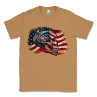 Skull With American Flag 4th Of July Classic Tee | Teevron