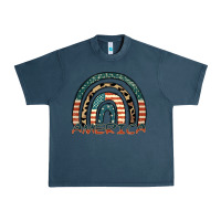 Midnight Navy America rainbow Urban Heavy Tee - FaDigitalArtStudio