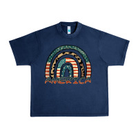 Navy America rainbow Urban Heavy Tee - FaDigitalArtStudio