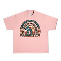 Salmon America rainbow Urban Heavy Tee - FaDigitalArtStudio