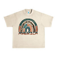 Sandshell America rainbow Urban Heavy Tee - FaDigitalArtStudio