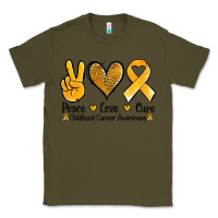 Army Green peace love cure childhood cancer Classic Tee - Jasminsmagicworld