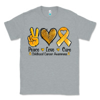 Heather Grey peace love cure childhood cancer Classic Tee - Jasminsmagicworld