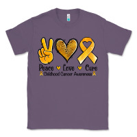 Peace Love Cure Childhood Cancer Classic Tee | Teevron