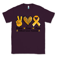 Plum peace love cure childhood cancer Classic Tee - Jasminsmagicworld