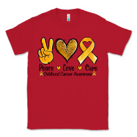Red peace love cure childhood cancer Classic Tee - Jasminsmagicworld