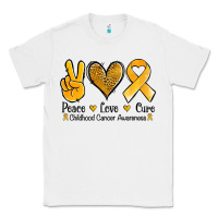 White peace love cure childhood cancer Classic Tee - Jasminsmagicworld